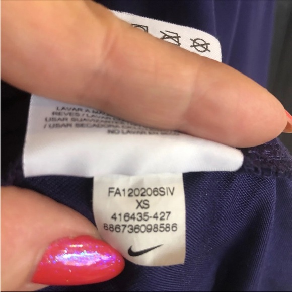 Nike Golf Y2K Women's X-Small 1/4 Zip Jacket Windbreaker Pullover Purple 416435 - Picture 9 of 12